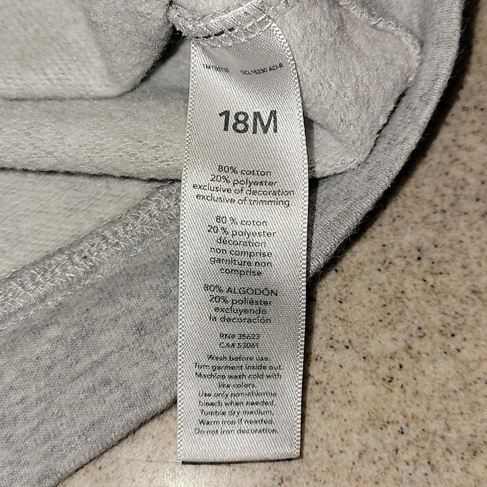 Carter's 'Best Brother' Gray Sweatshirt Size 18 Months